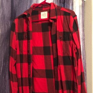 Red American eagle flannel
